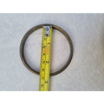 Vintage Brass Bangle, Forest Green Enamel