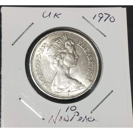 United Kingdom 1970 QE II Ten New Pence - Circulated