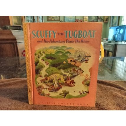 Little Golden Book Scuff The Tugboat (B) Edition By Gertrude Crampton 1948