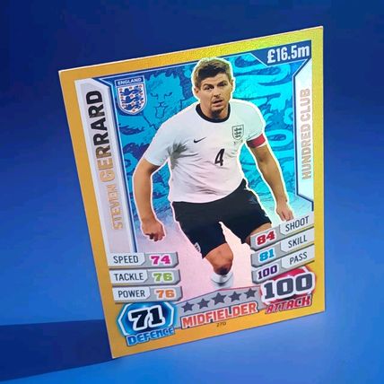 Match Attax World Cup 2014 #270 - Steven Gerrard Hundred 100 Club World Stars