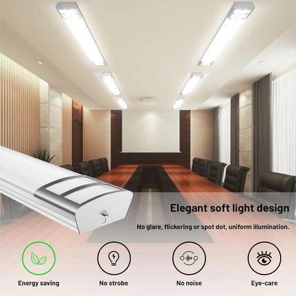 ANTLUX 4FT LED Flush Mount Puff Lights, 40W 4500LM, 4000K Neutral White, 48 Inch
