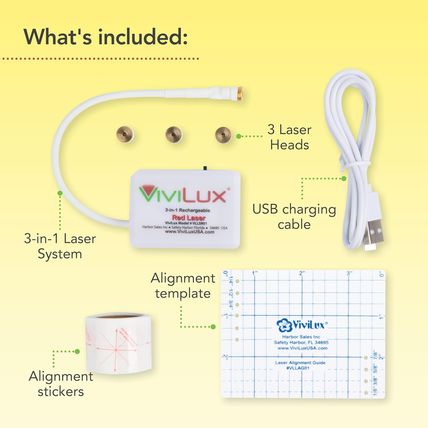 Vivilux 3-In-1 Rechargeable Red Laser System for Sewing & Quilting – Adjustable