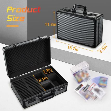 Graded Card Case with Individual Slots Storage Box, Trading Card Cases for Sport