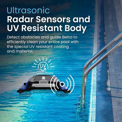 Betta SE Solar Powered Automatic Robotic Pool Surface Skimmer Cleaner with 24/7