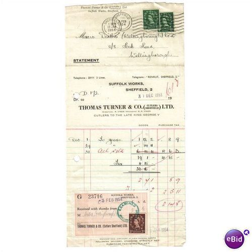 1954 THOMAS TURNER & CO ( CUTLERS SHEFFIELD) LTD 23716