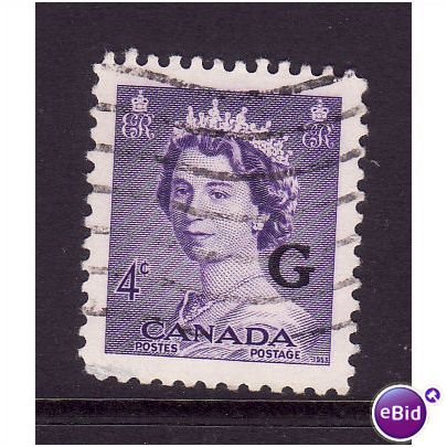CANADA OFFICIALS 1953 SGO199 4c VIOLET FINE USED