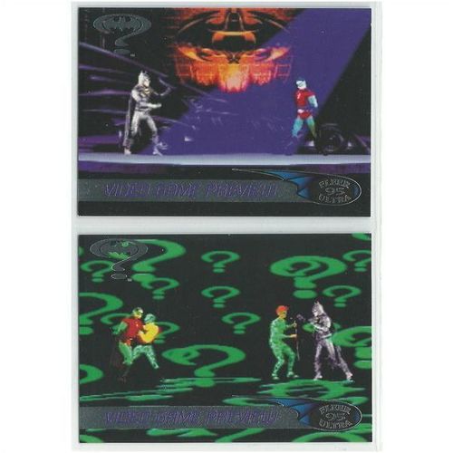 BATMAN FOREVER ' ACCLAIN VIDEO set ' 2 cards ( 1995 )