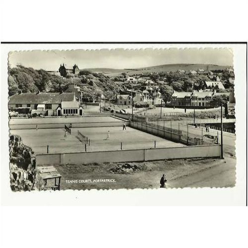 Wigtownshire PORTPATRICK Tennis Courts Postcard by M and L