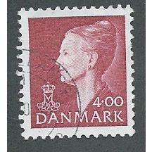 DEN 1997 4.00KR 'QUEEN MARGRETHE II' FINE USED (EBID43-051)