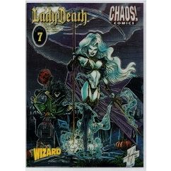 LADY DEATH ' Chrome Promo ' card WIZARD (1996)