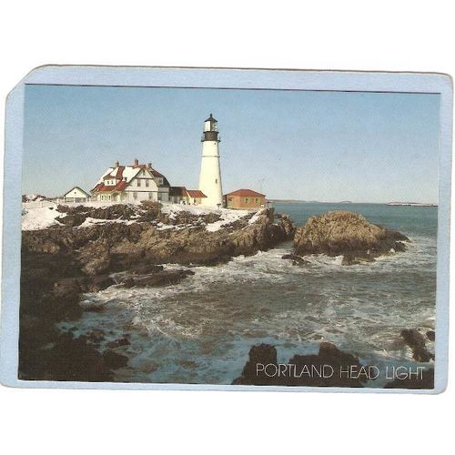ME Portland Lighthouse Postcard Portland Head Lighthouse lighthouse_box1~235
