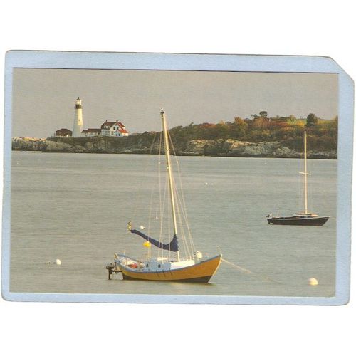 ME Portland Lighthouse Postcard Portland Head Lighthouse and Fort Williams~203