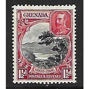 GRENADA 1934 1 1/2d BLACK AND SCARLET SG 137a M MINT