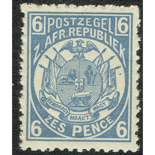 Transvaal 1885 6d Pale Dull Blue SG182 UM