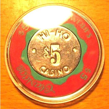 Claridge $5. Casino Chip - Hi Ho - Atlantic City, New Jersey