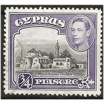 Cyprus 1938 SG153 3/4pi Black & Violet Mounted Mint . .. .