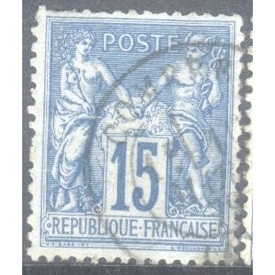 France 1876 - SG279 - 15c blue - Peace & Commerce - used 7