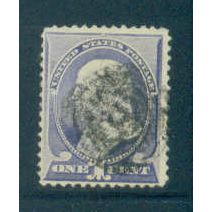 Used 212 1c Benjamin Franklin Barely Clears M01370