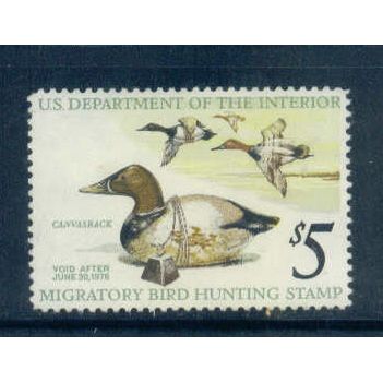 RW42 $5 Canvasback Ducks and Decoy Very Fine MNH C1057