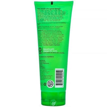 Alba After Sun Gel 98% ALOE VERA 8oz.