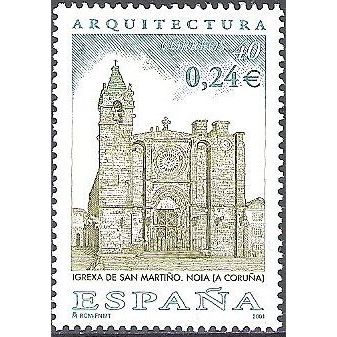 España 2001 Michel 3630 Neuf ** Cote (2008) 0.50 € Eglise San Martiño Noia