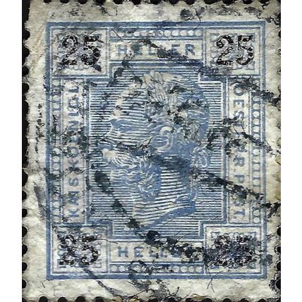AUSTRIA, Emperor Franz Joseph, blue 1901, 25h