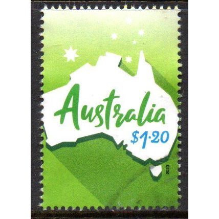 AUSTRALIA: 2023, $1.20 SPECIAL OCCASIONS, MAP OF AUSTRALIA, USED STAMP 612/613