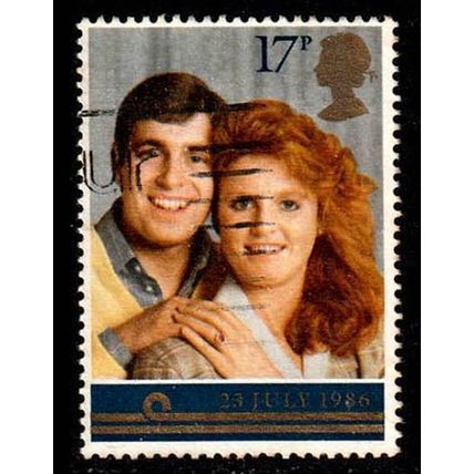 Great Britain 1986 Andrew & Sarah 17p Used Stamp.
