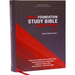 Nkjv, Foundation Study Bible, Large Print, Hardcover, Red Letter, Thumb Indexed,