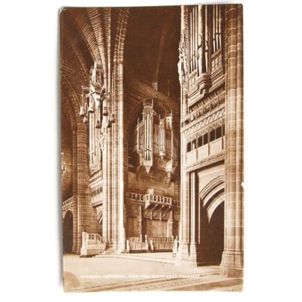 vintage postcard - Liverpool Cathedral,