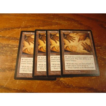 Magic The Gathering, MTG, 4-Cards, 1996, SISAY'S RING, nm