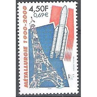 France 2000 Michel 3506 Neuf ** Cote (2008) 1.60 € Tour Eiffel et fusée Ariane