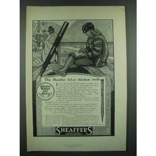 1919 Sheaffer's No. 5 Pen & Pencil Ad - Art by Richard Fayerweather Babcock