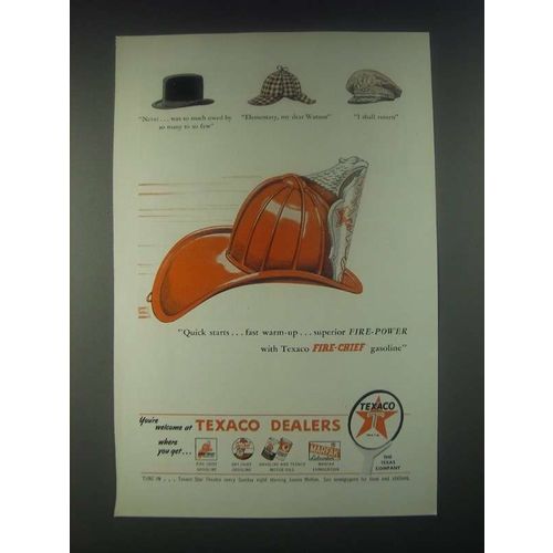 1946 Texaco Fire-Chief Gasoline Ad - Quick Starts