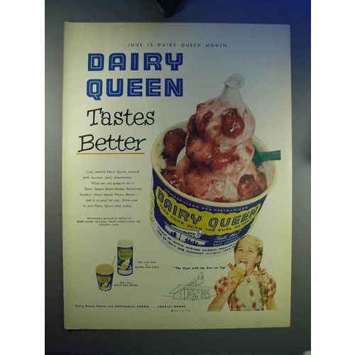 1953 Dairy Queen Strawberry Sundae Ad - Better