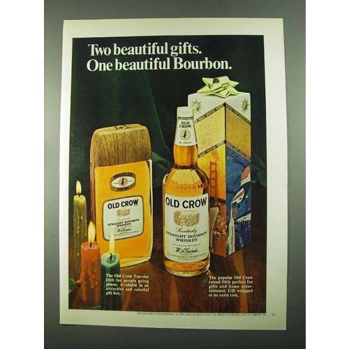 1969 Old Crow Bourbon Ad - Two Beautiful Gifts
