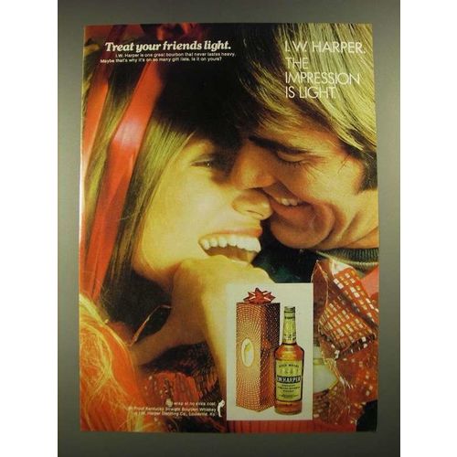 1972 I.W. Harper Bourbon Ad - Treat Your Friends Light