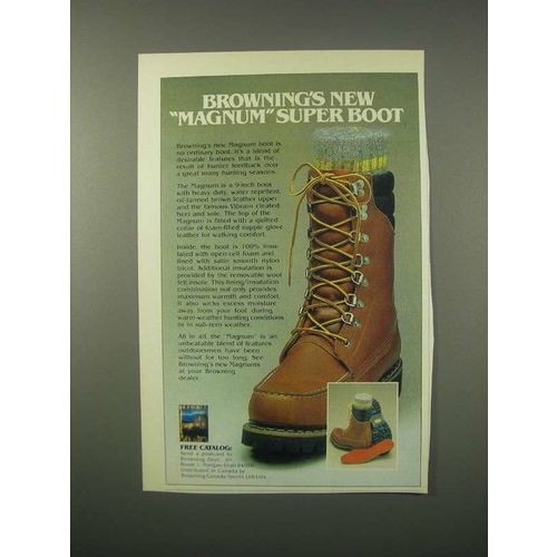 1980 Browning Magnum Boot Ad - New Super Boot