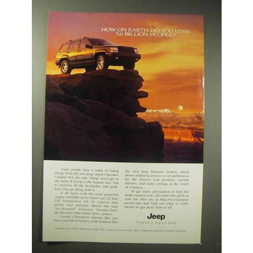 1995 Jeep Grand Cherokee Limited Ad - Lose People