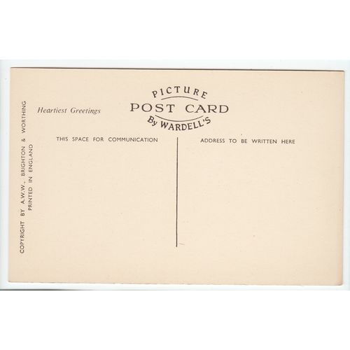 Sea Front Marine Parade Worthing West Sussex Postcard Wardles