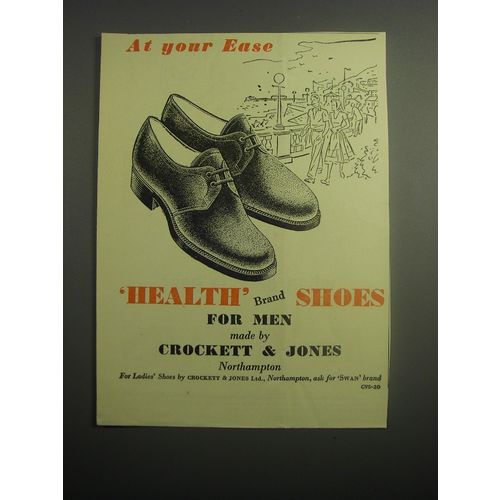 1948 Crockett & Jones Health Shoes Ad - At your ease