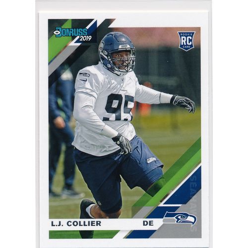 2019 Donruss Football Base 263 L.J. Collier RC Seattle Seahawks