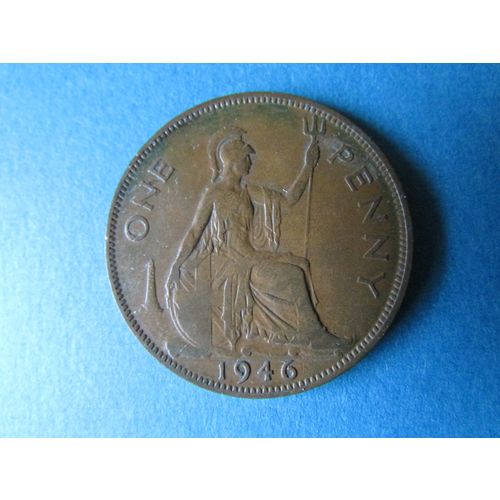 1946 GEORGE VI ONE PENNY FREE POST. J