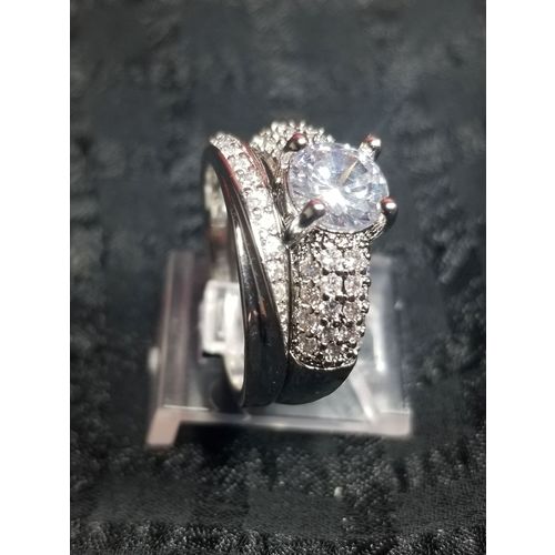 Bethany Wedding Band AAA Stellux CZ & White Gold