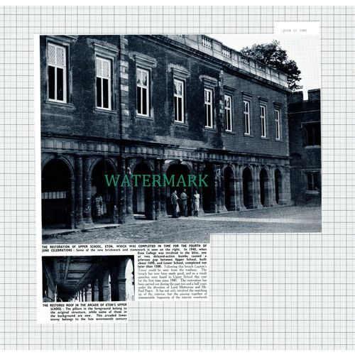 X842) Eton Upper School Restoration - 1950 Clip