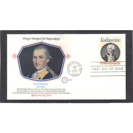 FDC Fleetwood Volunteers 1716 Marquis de Lafayette (Cachet-U/A) CV42380
