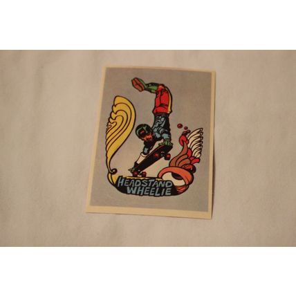 Headstand Wheelie 1976 Donruss Skateboard STICKER with Stickerback