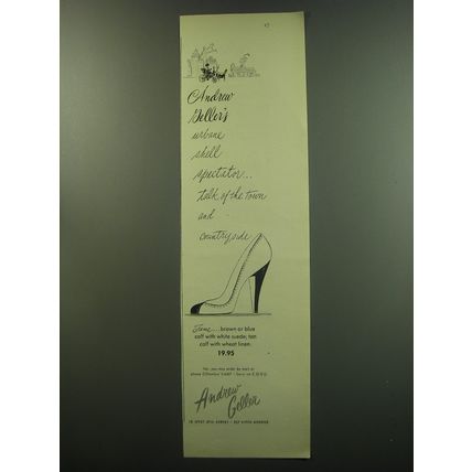1949 Andrew Geller Fame Shoes Ad - Andrew Geller's urbane shell spectator