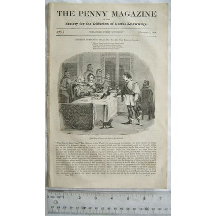 1838 The Penny Magazine No. 428 Cosmetics, Boulogne, Jerusalem, Heir of Linne