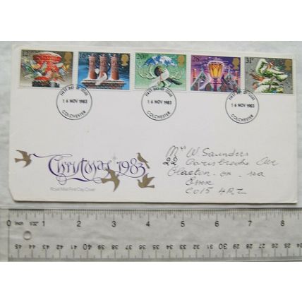 1983 first day cover Christmas stamps